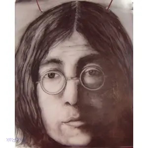 Portrét na skleněné desce JOHN LENNON