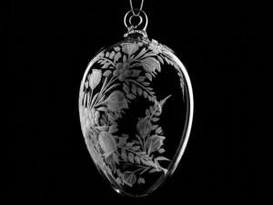 Ručně ryté skleněné vajíčko KOPRETINA