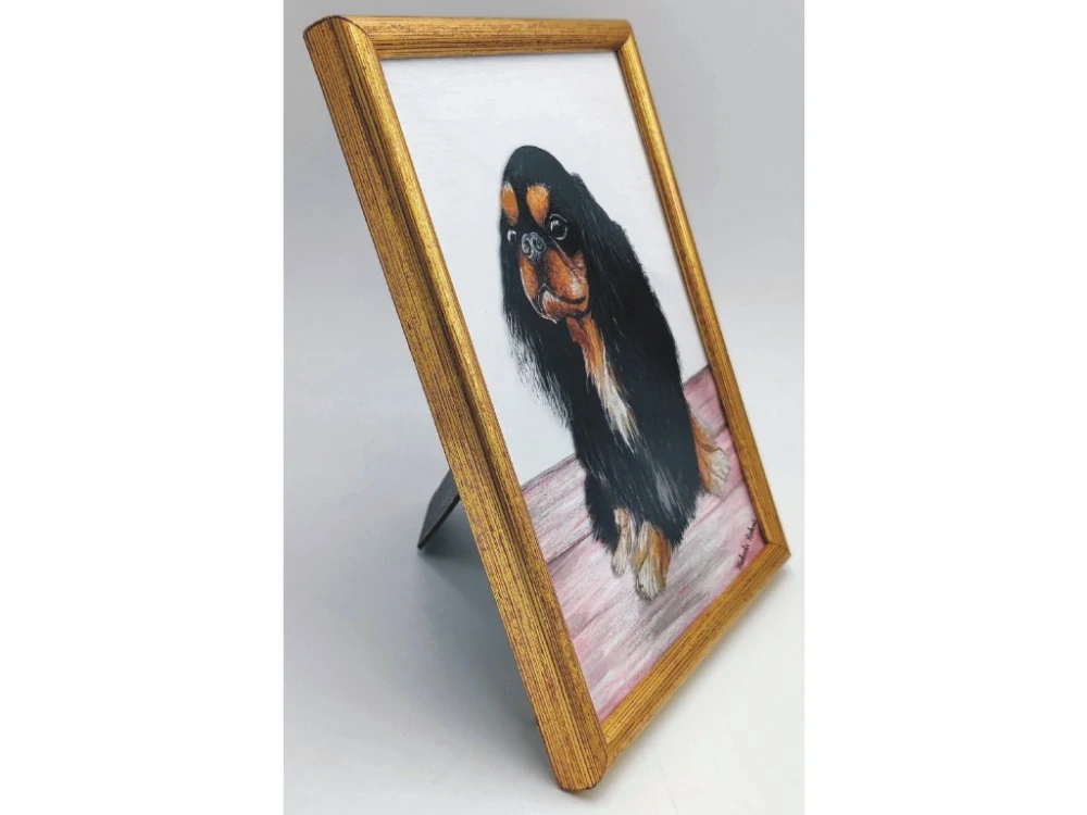 Malovaná skleněná  deska King Charles