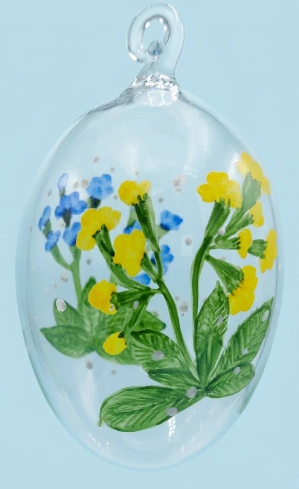 Ručně malované skleněné vajíčko PETRKLÍČ