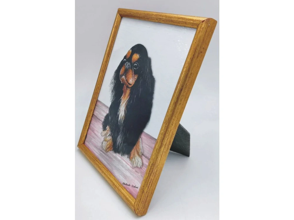 Malovaná skleněná  deska King Charles