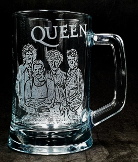 Sklenice na pivo s uchem QUEEN