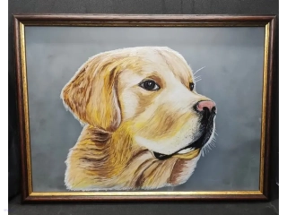 Malovaná skleněná deska LABRADOR