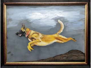 Malovaná skleněná deska VLČÁK